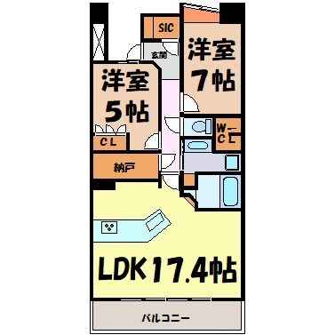 グランカーサ上前津 間取り図