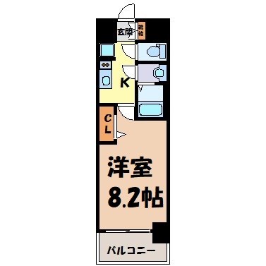 プレサンス上前津プレス 間取り図