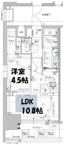 プレサンスロジェ丸の内CENTRAL CASA 間取り図