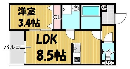 Katze志賀本通 間取り図
