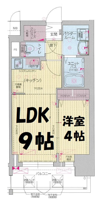 プレサンス名駅南エディフィス 間取り図