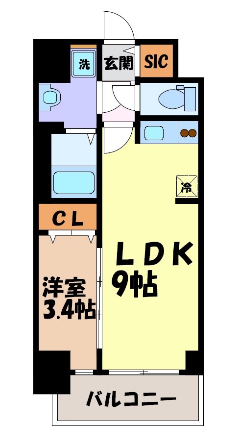 プレサンス名駅南エディフィス 間取り図