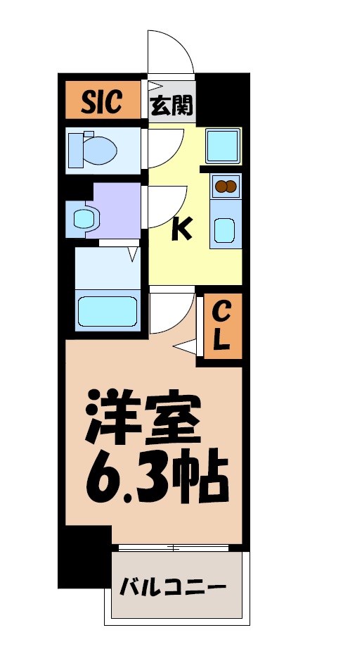 メイクス名駅南Ⅱ 間取り図