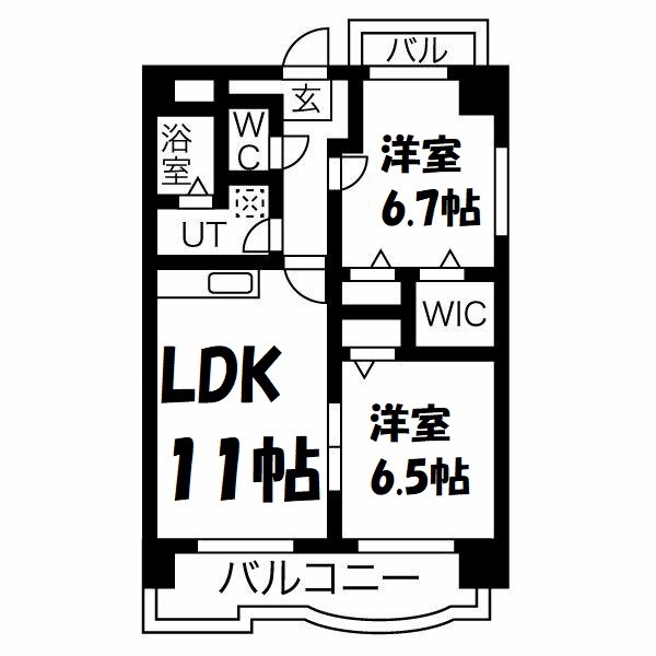 サンライズ八熊 間取り図