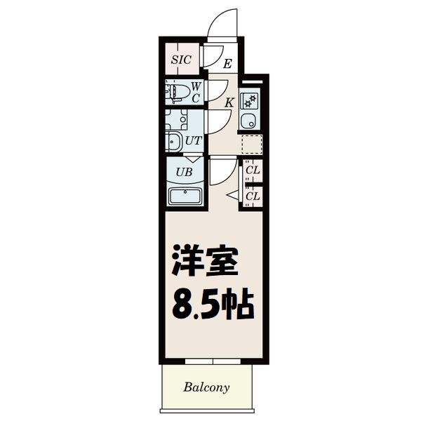 S-RESIDENCE黒川本通一丁目 間取り図