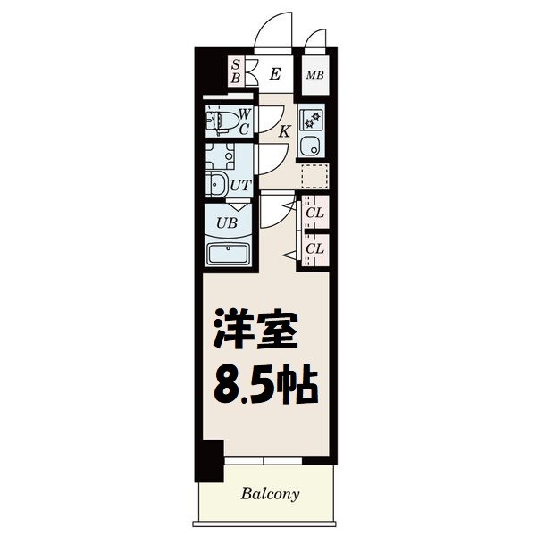 S-RESIDENCE黒川本通一丁目 間取り図