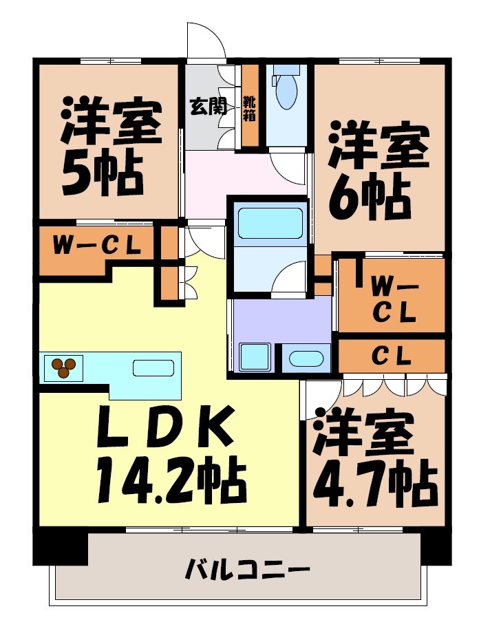 クリオ金山ブライトマークス 間取り図