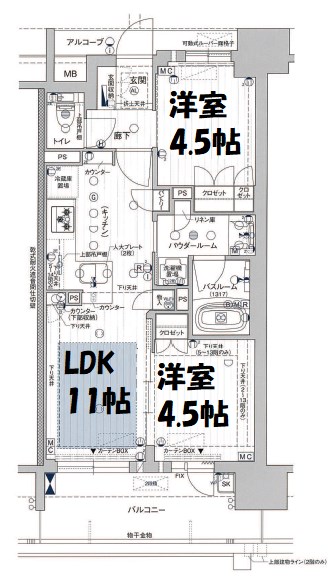 プレサンスロジェ名駅南 間取り図