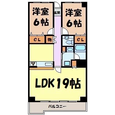 ビラ三秀山中 間取り図