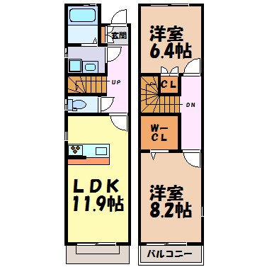 シーアイエス平郷A・B棟 間取り図