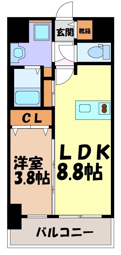 プレサンスTHE新栄 間取り図