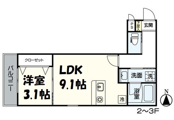 SQUARE志賀本通 間取り図