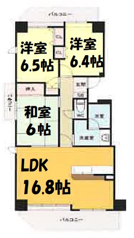 ウェルフォート幸川 間取り