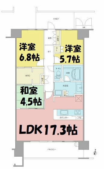 ロイヤルクレスト志賀公園 間取り