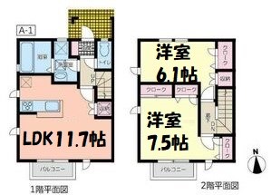 パークサイド揚羽Ａ棟 間取り図