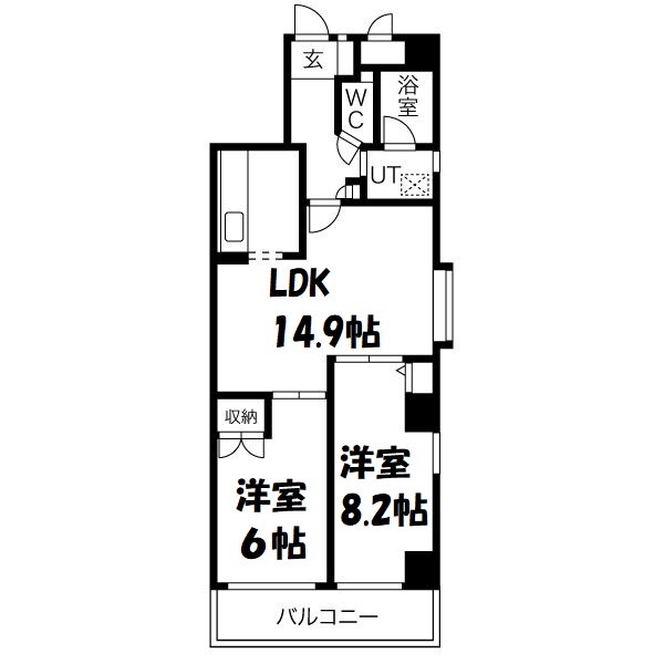 エクレール鶴舞 間取り図