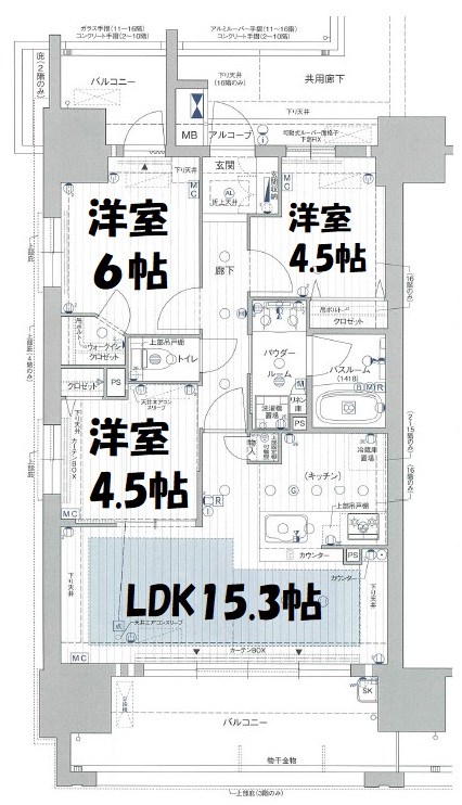 プレサンスグラン栄THE　TOWER 間取り図