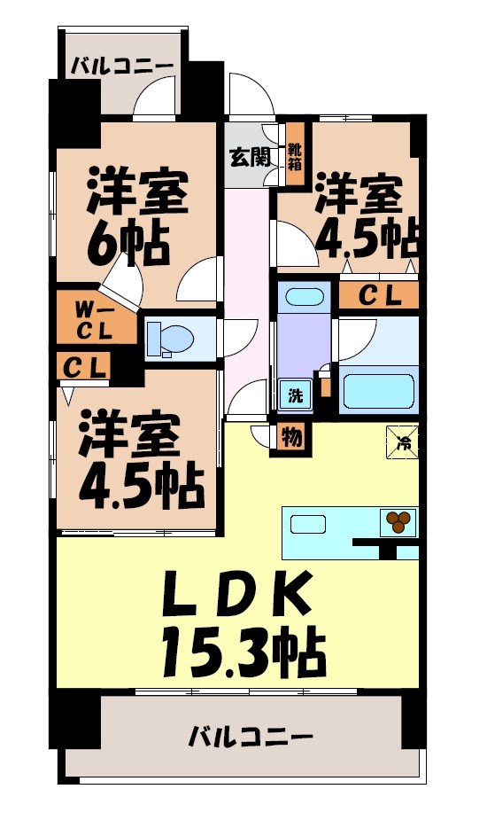 プレサンスグラン栄THE　TOWER 間取り図