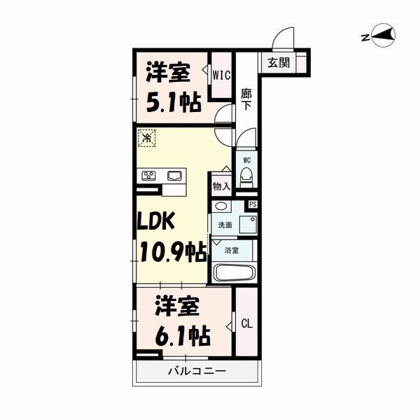 D-room名駅F棟 間取り図