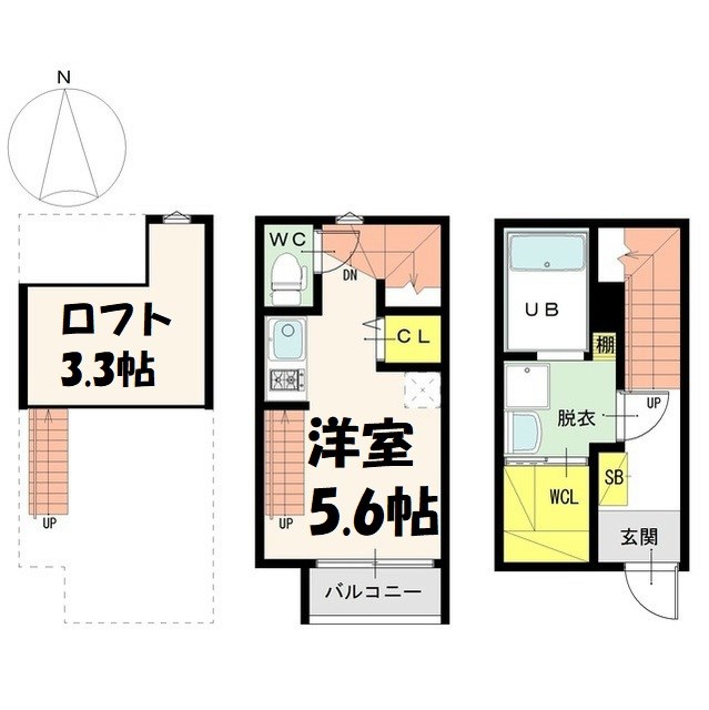 メゾン生駒町 間取り図