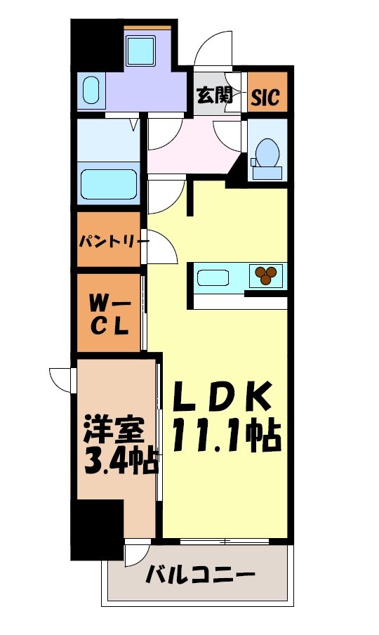 スリーアイランドタワー車道 間取り図