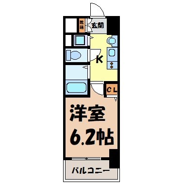 プレサンスＳＡＫＡＥ白川公園 間取り図