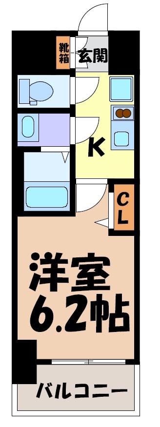 プレサンスSAKAEフロント 間取り図