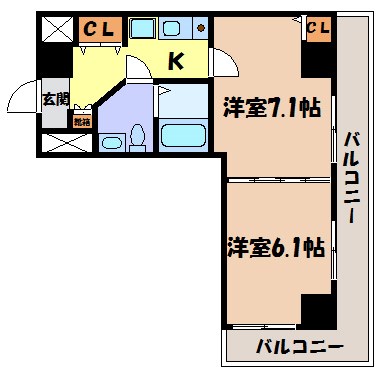 アーバンフラッツ新栄 間取り図