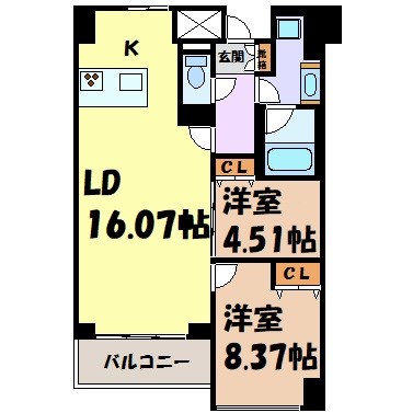 グラン・アベニュー栄 間取り図