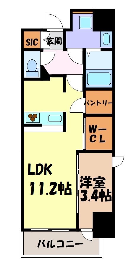 スリーアイランドタワー車道 間取り図