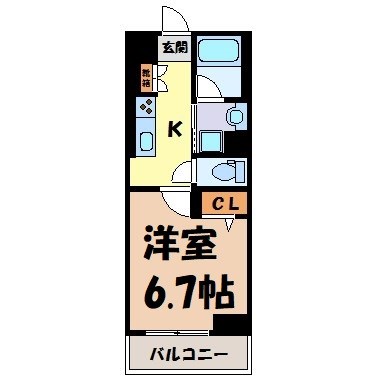 アスピラシオン尾頭橋 間取り図