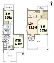 メゾネットミユキ 間取り図