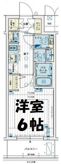 エステムコート名古屋新栄アクシス 間取り図