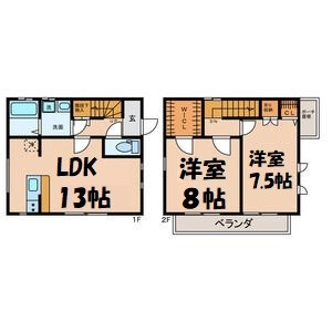 フィオーレ米野Ｃ棟 間取り図