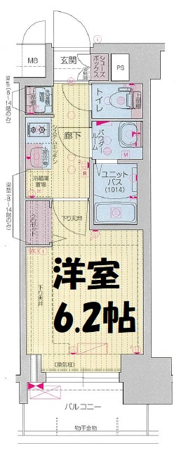 プレサンス名駅南エディフィス 間取り図