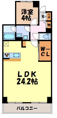 杁中スカイタウンB棟 間取り図