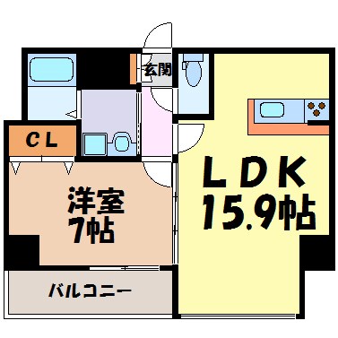 アンジュ栄 間取り図