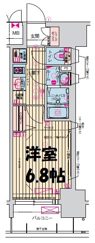 プレサンス名古屋駅ゲート 間取り図