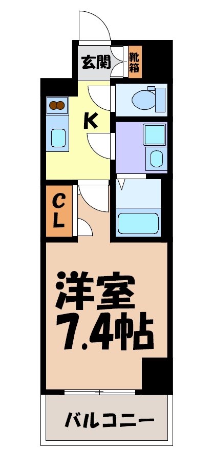 エスリード栄ラ・ヴィ 間取り図