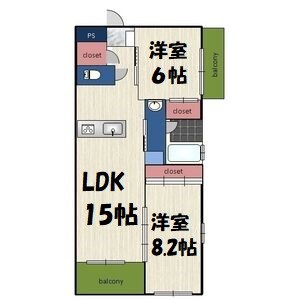 ＶＡＮＣＯＵＶＥＲ１１０８覚王山 間取り図