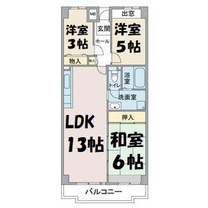 アーバンドエル杁中 間取り図
