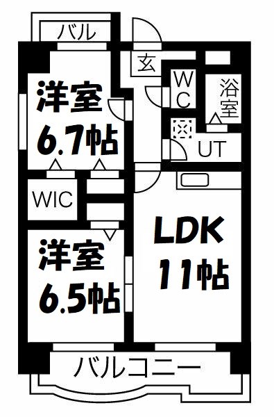 サンライズ八熊 間取り図