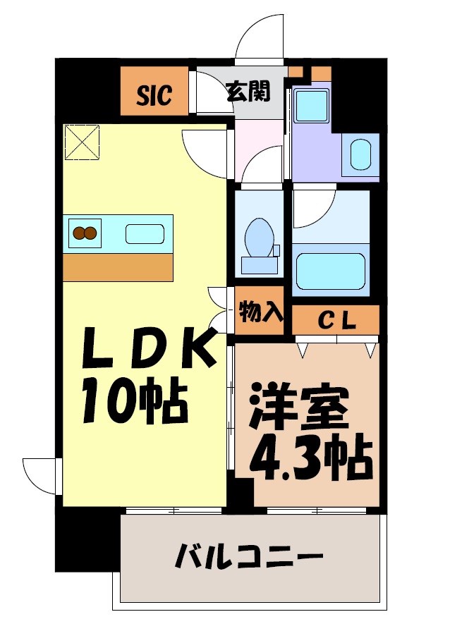 スプランディッド大須門前町 間取り図