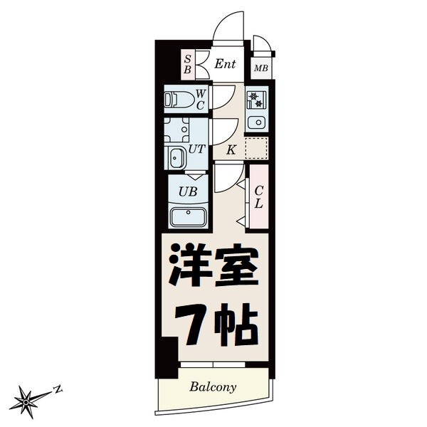 リシュドール川名駅 間取り図