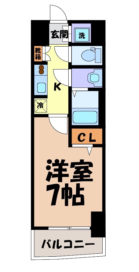 リシュドール川名駅 間取り図