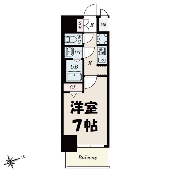 リシュドール川名駅 間取り図