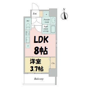グランドゥール名駅西 間取り図