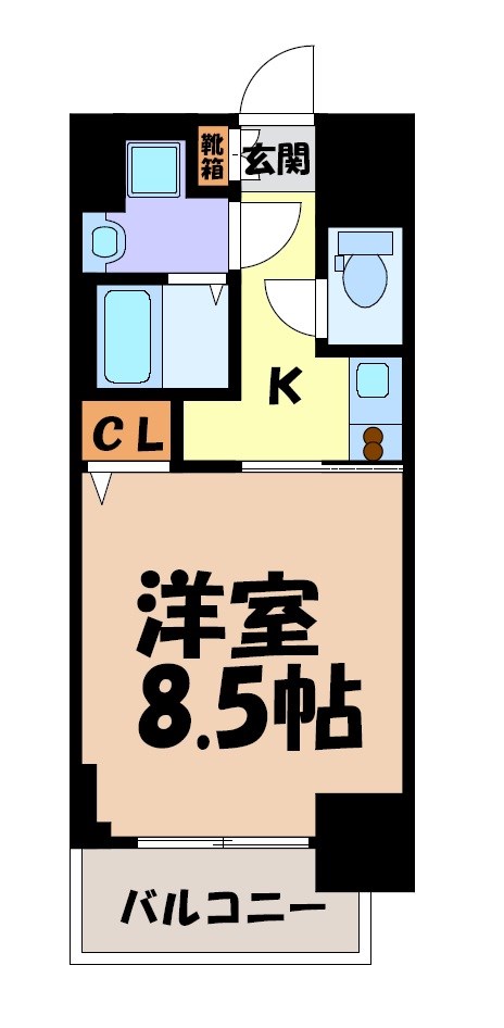 S-RESIDENCE平安通 間取り図