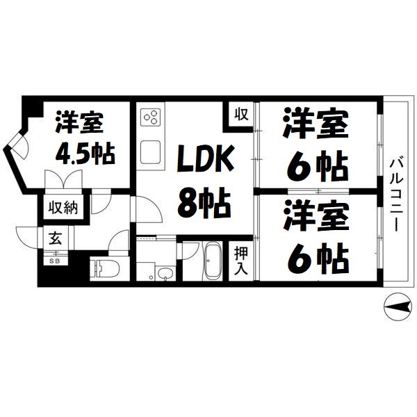 ラ・メゾン伊藤 間取り図