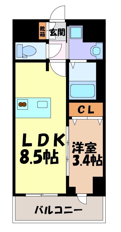 プレサンス鶴舞パークグラッド 間取り図